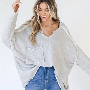 Heather grey top